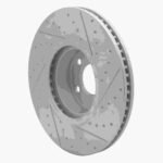 R1 Concepts 2016-2018 BMW X4 Right Front Drilled & Slotted Geoperformance Rotor - Image 5