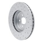 R1 Concepts 2017-2026 BMW X5 Front Left Drilled & Slotted Geoperformance Rotor - Image 5