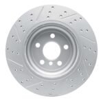 R1 Concepts 2017-2026 BMW X4 Left Rear Drilled & Slotted Geoperformance Rotor - Image 2