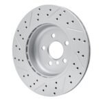 R1 Concepts 2017-2026 BMW X4 Left Rear Drilled & Slotted Geoperformance Rotor - Image 5