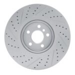 R1 Concepts 2018-2026 BMW X4 Front Right Drilled & Slotted Geoperformance Rotor - Image 2