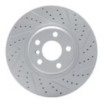 R1 Concepts 2018-2026 BMW X4 Front Right Drilled & Slotted Geoperformance Rotor