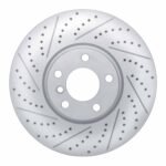 R1 Concepts 2019-2025 BMW 228i xDrive Gran Coupe Right Front Drilled & Slotted Geoperformance Rotor