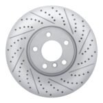 R1 Concepts 2019-2025 BMW 228i xDrive Gran Coupe Left Front Drilled & Slotted Geoperformance Rotor