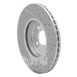 R1 Concepts 2002-2006 MINI Cooper (Excl Clubman) Front Left Drilled & Slotted Geoperformance Rotor - Image 5
