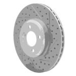 R1 Concepts 2002-2006 MINI Cooper (Excl Clubman) Front Right Drilled & Slotted Geoperformance Rotor - Image 3