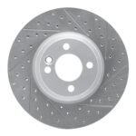 R1 Concepts 2002-2006 MINI Cooper (Excl Clubman) Front Right Drilled & Slotted Geoperformance Rotor