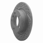 R1 Concepts 2011-2016 MINI Cooper Countryman Rear Left Drilled & Slotted Geoperformance Rotor - Image 3