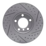 R1 Concepts 2011-2016 MINI Cooper Countryman Front Left Drilled & Slotted Geoperformance Rotor - Image 2