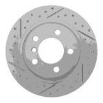 R1 Concepts 2013-2016 MINI Cooper Paceman Rear Left Drilled & Slotted Geoperformance Rotor