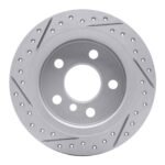 R1 Concepts 2014-2024 MINI Cooper (Excl Clubman) Rear Right Drilled & Slotted Geoperformance Rotor - Image 2