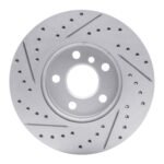 R1 Concepts 2014-2021 MINI Cooper (Excl Clubman) Front Right Drilled & Slotted Geoperformance Rotor - Image 2
