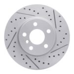 R1 Concepts 2014-2021 MINI Cooper (Excl Clubman) Front Right Drilled & Slotted Geoperformance Rotor