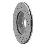 R1 Concepts 2014-2021 MINI Cooper (Excl Clubman) Front Right Drilled & Slotted Geoperformance Rotor - Image 5