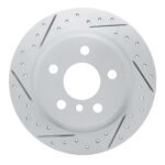 R1 Concepts 2014-2025 BMW i3 Rear Left Drilled & Slotted Geoperformance Rotor
