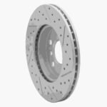 R1 Concepts 2014-2024 MINI Cooper (Excl Clubman) Front Left Drilled & Slotted Geoperformance Rotor - Image 5
