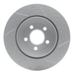 R1 Concepts 2016-2024 MINI Cooper Countryman Front Left Drilled & Slotted Geoperformance Rotor - Image 2