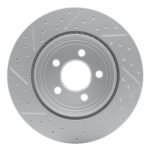 R1 Concepts 2016-2024 MINI Cooper (Excl Clubman) Front Right Drilled & Slotted Geoperformance Rotor - Image 2