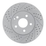 R1 Concepts 2003-2009 Mercedes-Benz E320 Front Left Drilled & Slotted Geoperformance Rotor