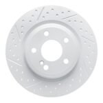 R1 Concepts 2012-2020 Mercedes-Benz Slk250 Rear Left Drilled & Slotted Geoperformance Rotor