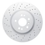 R1 Concepts 2012-2018 Mercedes-Benz Gle350 Front Left Drilled & Slotted Geoperformance Rotor