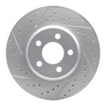 R1 Concepts 2017-2023 Mercedes-Benz E400 Rear Left Drilled & Slotted Geoperformance Rotor