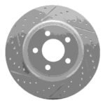 R1 Concepts 2020-2025 Mercedes-Benz EQB 250+ Rear Left Drilled & Slotted Geoperformance Rotor