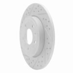 R1 Concepts 2000-2009 Audi A4 (Mexico) Rear Left Drilled & Slotted Geoperformance Rotor - Image 3