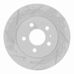 R1 Concepts 2000-2009 Audi A4 (Mexico) Rear Left Drilled & Slotted Geoperformance Rotor