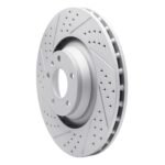 R1 Concepts 2005-2011 Audi A6 Quattro Front Left Drilled & Slotted Geoperformance Rotor - Image 3
