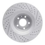R1 Concepts 2005-2011 Audi A6 Quattro Front Left Drilled & Slotted Geoperformance Rotor - Image 2