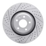 R1 Concepts 2005-2011 Audi A6 Quattro Front Left Drilled & Slotted Geoperformance Rotor