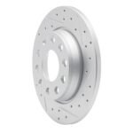 R1 Concepts 2000-2008 Audi A4 Quattro Rear Right Drilled & Slotted Geoperformance Rotor - Image 3