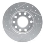 R1 Concepts 2000-2008 Audi A4 Quattro Rear Right Drilled & Slotted Geoperformance Rotor - Image 2