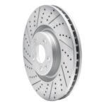 R1 Concepts 2012-2018 Audi A7 Quattro Front Left Drilled & Slotted Geoperformance Rotor - Image 3