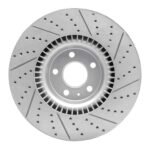 R1 Concepts 2012-2018 Audi A7 Quattro Front Left Drilled & Slotted Geoperformance Rotor - Image 2