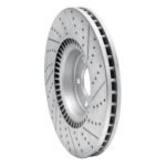 R1 Concepts 2012-2018 Audi A7 Quattro Front Left Drilled & Slotted Geoperformance Rotor - Image 5