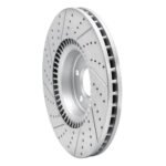 R1 Concepts 2012-2018 Audi A6 Quattro Front Right Drilled & Slotted Geoperformance Rotor - Image 5