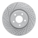 R1 Concepts 2011-2017 Audi A4 Allroad Front Left Drilled & Slotted Geoperformance Rotor