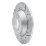 R1 Concepts 2016-2025 Audi Q3 Rear Right Drilled & Slotted Geoperformance Rotor - Image 3