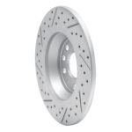 R1 Concepts 2016-2025 Audi Q3 Rear Right Drilled & Slotted Geoperformance Rotor - Image 5