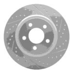 R1 Concepts 2005-2013 Audi A3 Rear Right Drilled & Slotted Geoperformance Rotor - Image 3