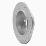 R1 Concepts 2005-2013 Audi A3 Rear Right Drilled & Slotted Geoperformance Rotor - Image 5