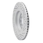 R1 Concepts 2006-2025 Audi TT Quattro RS Rear Left Drilled & Slotted Geoperformance Rotor - Image 5