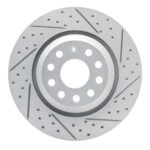 R1 Concepts 2006-2025 Audi RS Q3 (Mexico) Rear Right Drilled & Slotted Geoperformance Rotor