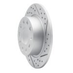 R1 Concepts 2010-2019 Audi A3 Rear Right Drilled & Slotted Geoperformance Rotor - Image 3
