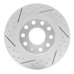R1 Concepts 2010-2019 Audi A3 Rear Right Drilled & Slotted Geoperformance Rotor - Image 2