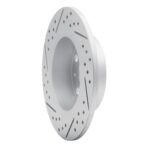 R1 Concepts 2010-2019 Audi A3 Rear Right Drilled & Slotted Geoperformance Rotor - Image 5