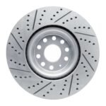 R1 Concepts 2012-2025 Audi A3 Quattro Front Right Drilled & Slotted Geoperformance Rotor - Image 2