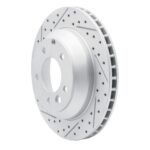 R1 Concepts 2003-2018 Audi Q7 Rear Left Drilled & Slotted Geoperformance Rotor - Image 3